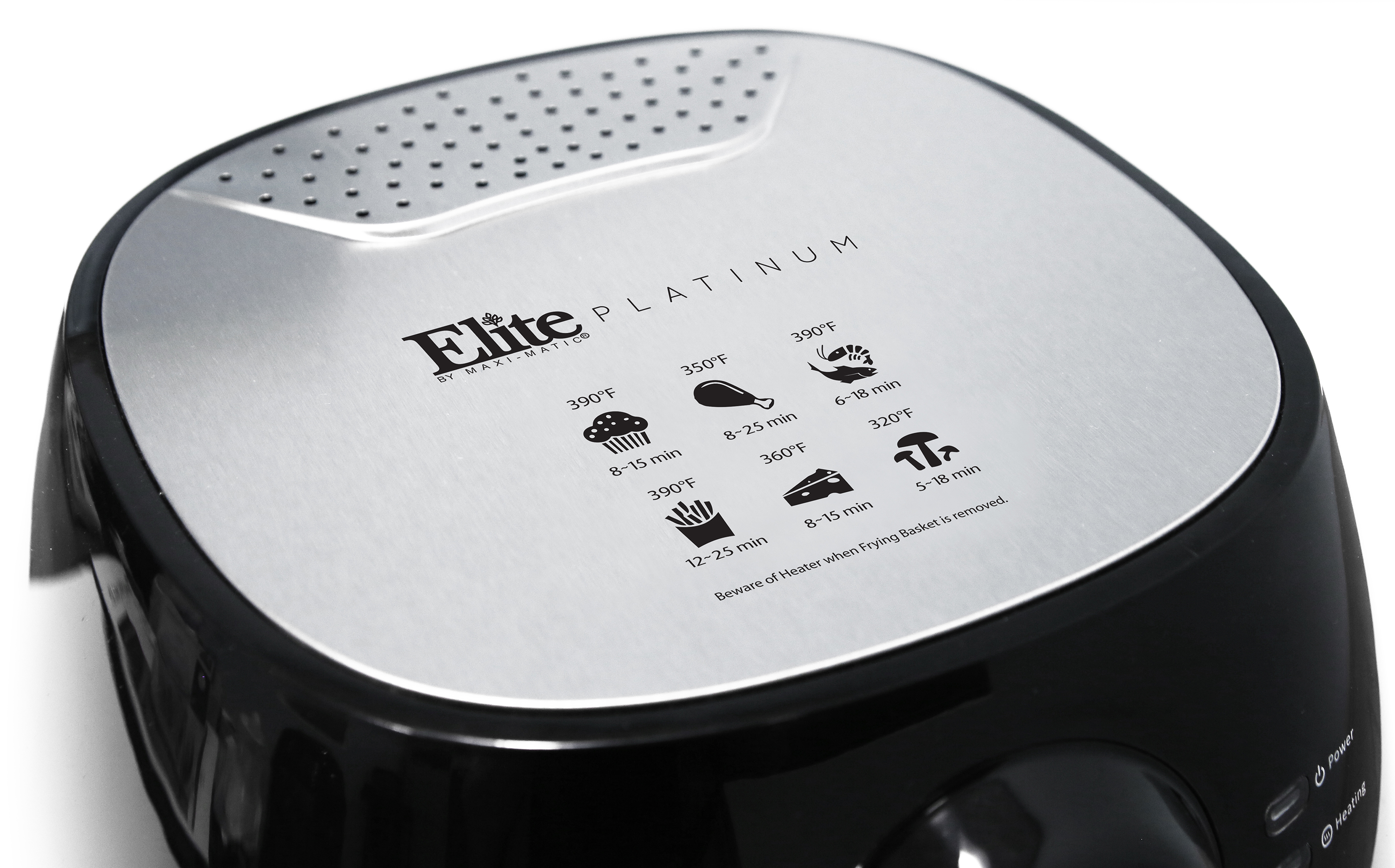 Elite Gourmet Elite Platinum 3.2 Quart Digital Air Fryer Stainless Steel  Basket - Macy's