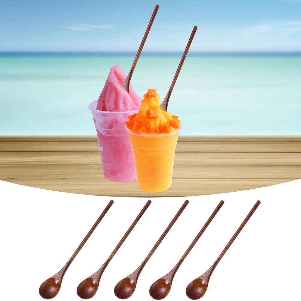 TAILTOSS Eco Friendly Bamboo Spoons Dark Brown for Home and Restaurant 20Pcs
