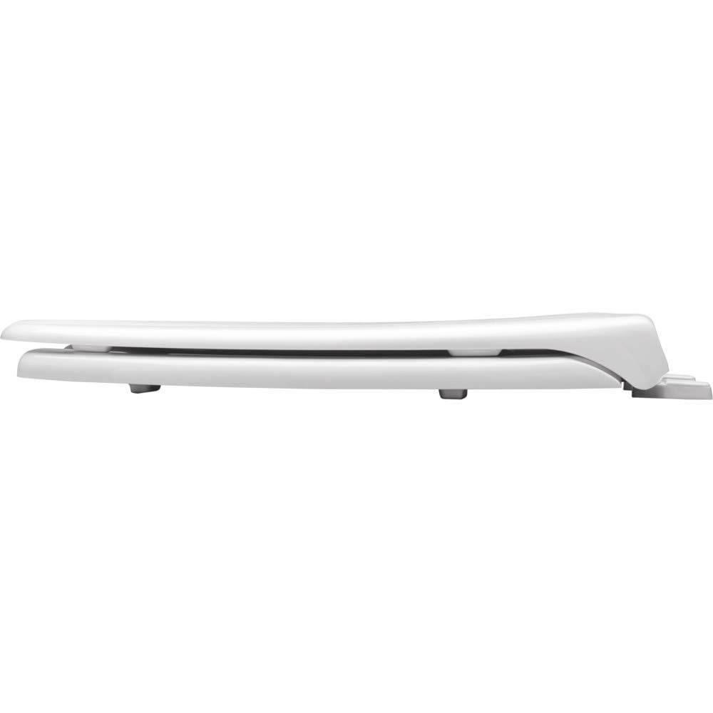 BEMIS 1950-000 Toilet Seat, With Cover, Plastic, Elongated, White