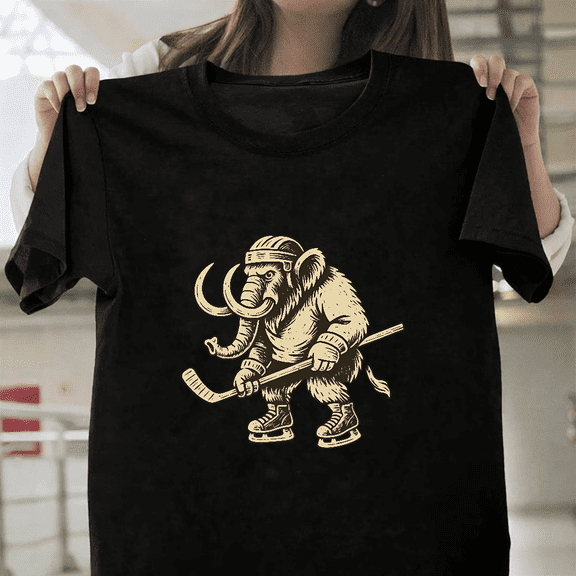 Mammoth Hockey Player Utah Mammoth Winter Sports Team Parody Sport Unisex T-Shirt, up to size 3XL.