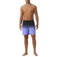 thumbnail image 2 of INSPIRE CHIC Men's Gradient Color Drawstring Elastic Waist Lining Summer Swimming Trunks 38 Purple, 2 of 6