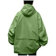 thumbnail image 3 of WTOBBY Men's Waterproof Lightweight Jacket with Hood - Perfect for Outdoor Sports, Hiking, and Golf, Windproof Design, Casual Fit with Multiple Pockets for Essentials,Green M, 3 of 5