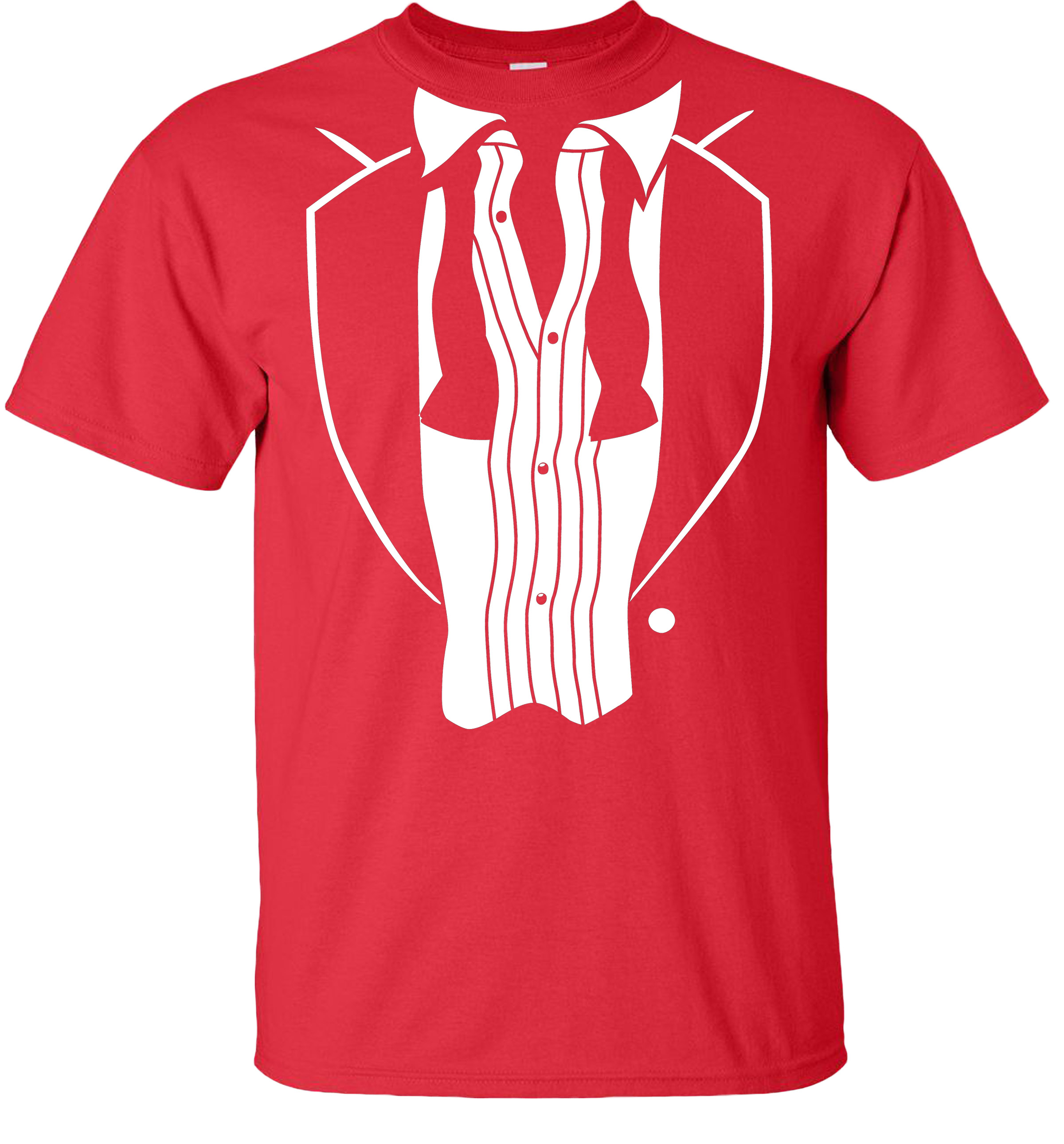 Tuxedo T-Shirt Loose Tie Tux Rat Pack 