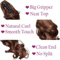 thumbnail image 2 of 10/18/22 Pulgadas De Largo Garra Recta Rizada Clip En Cola De Caballo Extensiones De Suave Cordón Peluca, 2 of 3