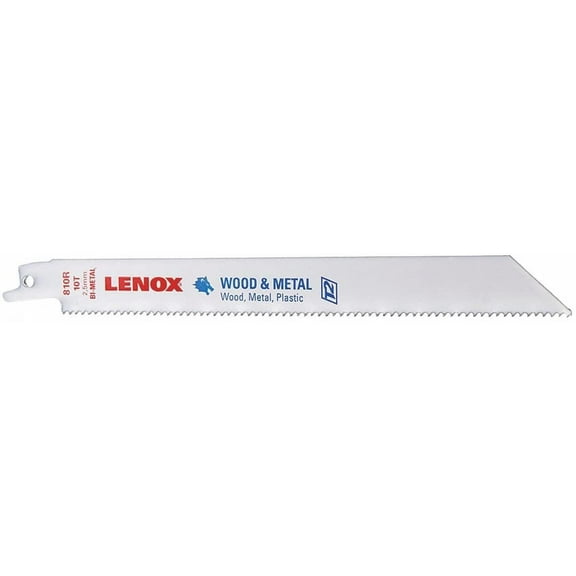 LENOX 20580810R Bi Metal Reciprocating Blade 10/14T 8", 5 Pack