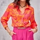 thumbnail image 1 of Blusas De Verano Blusas básicas con estampado floral Camisa de manga larga para mujer Traje diario (Naranja L) Ygjytge para Mujer Naranja T M, 1 of 6