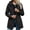 T-Black-women top, variant on Hfnxid Women's Waterproof Rain Jacket Loose Fit Hooded Windbreaker Long Warm Softshell Coat Fall Casual Active Outdoor Jacket Purple S