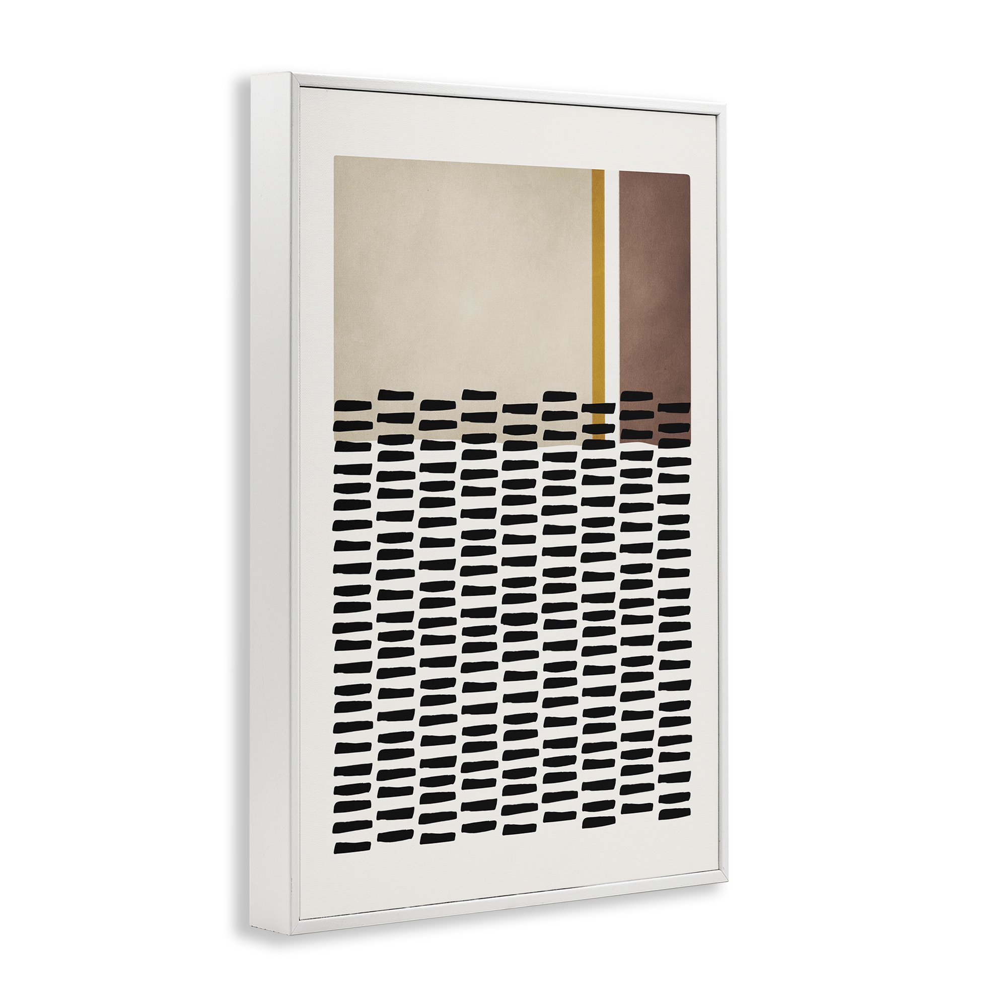 Stupell Industries Cosby Street Patterned Abstract Painting White Framed Art Print Wall Art, 16 x 24