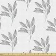 thumbnail image 1 of Nature Sofa Upholstery Fabric by the Yard, Botanical Monochrome Pattern with Leafy Branches on Plain Background, Decorative Fabric for DIY and Home Accents, Dark Purple Grey White by Ambesonne, 1 of 5
