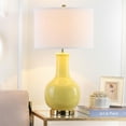 thumbnail image 3 of SAFAVIEH Ceramic Paris Solid 27.5 in. H Table Lamp w/ Shade, Yellow/Off White, 3 of 8