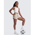 thumbnail image 2 of CRZ YOGA Girls Cloud Jersey Casual Sweat Shorts Lounge Athletic Tennis Soccer Pockets Drawstring Kids Teen, 2 of 5