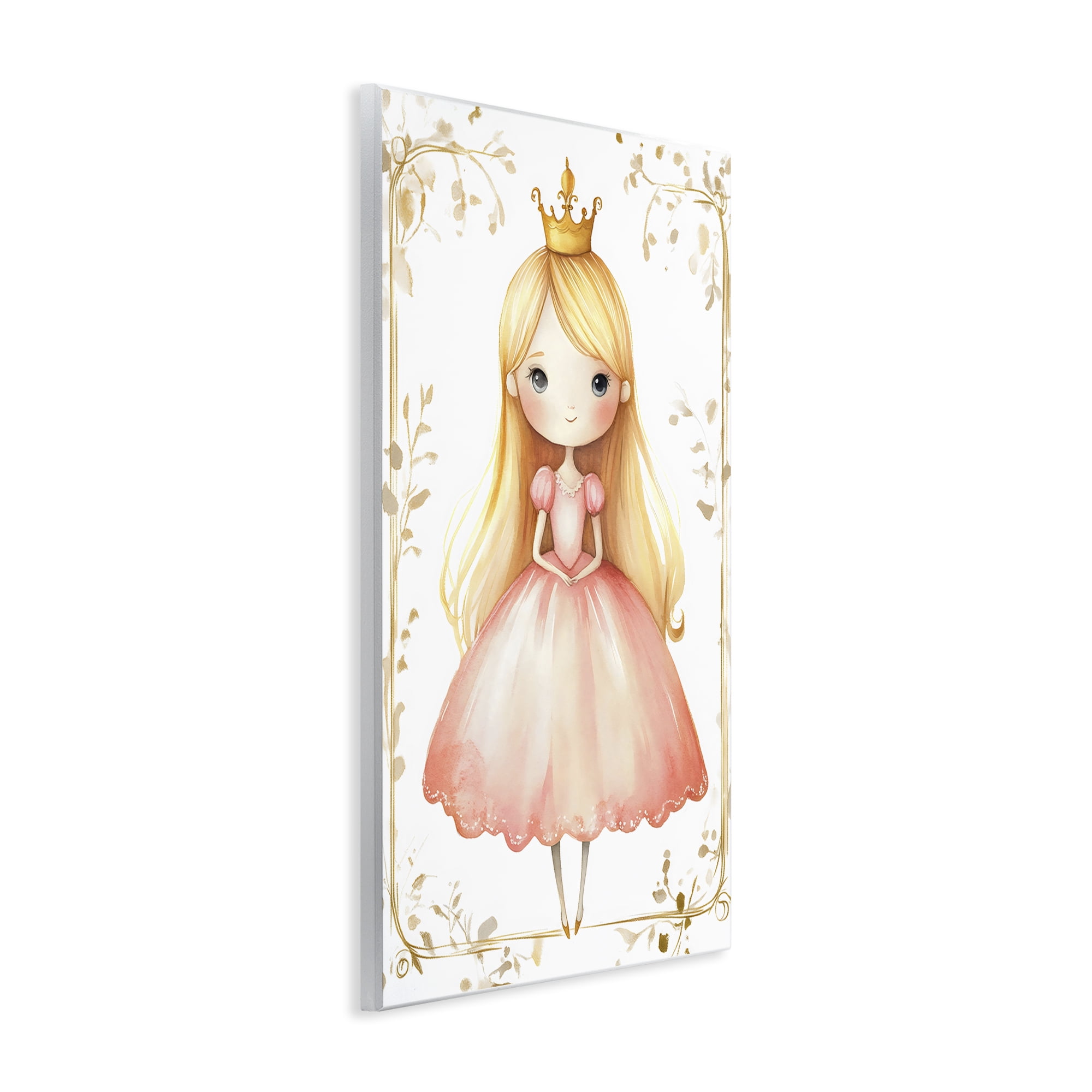 Stupell Industries Golden Crown Fairytale Princess Wall Plaque Art, design by Creative Studio