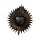 thumbnail image 1 of Escultura de pared del Sagrado Corazón de Harz, decoración de pared, arte decorativo de pared, trabajo Negro, 1 of 9