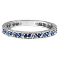 thumbnail image 3 of Blue Sapphire Stackable Ring Anniversary Band in Palladium, 3 of 3