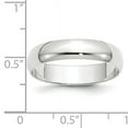 thumbnail image 3 of 14k White Gold 5mm Lightweight Half Round Wedding Band Size 5 WHRL050, 3 of 3