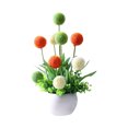 thumbnail image 3 of Dvkptbk Riches and Honour Ball Flower Simulation Potted Plant Spherical Plant Potted Plant That Brings Good Things - with Ceramic Pot Colorful Christmas/New Year Home Decor, 3 of 7