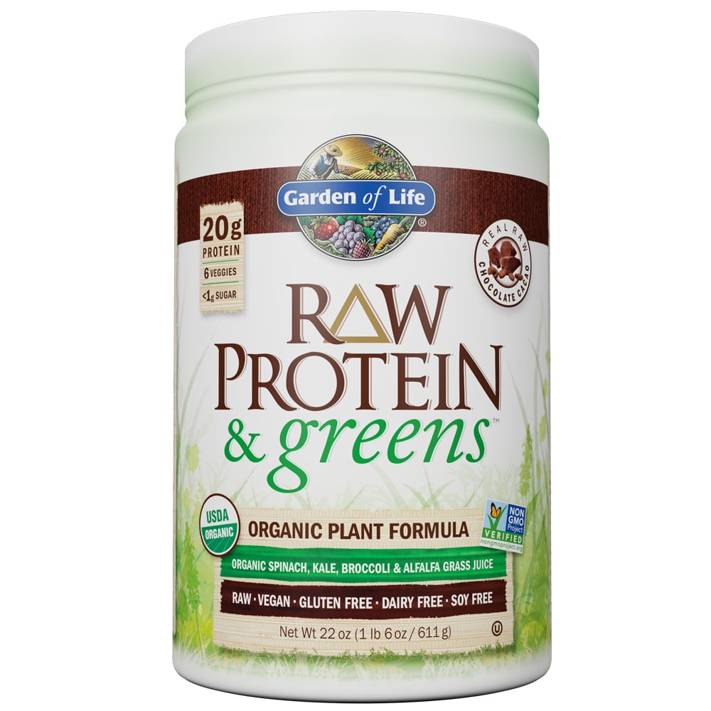 Garden of Life Raw Organic Protein & Greens, Chocolate, 20 Servings