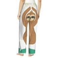 thumbnail image 3 of Junzan Cute Sloth In Yoga Pose Tree Women'S Pajama Pants Drawstring Comfy Sleep Bottoms With Pockets, 3 of 9