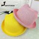 thumbnail image 2 of New Handmade Straw Hat 7-color Children's Straw Hat Summer Sandal Hat Outing Travel Men And Women Baby Cat Ear Sun Hat Gorro, 2 of 4