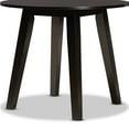 thumbnail image 5 of Baxton Studio Ela Modern and Contemporary Dark Brown Finished 35-Inch-Wide Round Wood Dining Table, 5 of 7