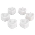 thumbnail image 3 of Luces LED de té con forma de amor, lámpara de vela de luz cálida alimentada por batería para iluminación decorativa, Decoración de mesa de boda, 6 uds., 3 of 8