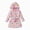 H467-Hot Pink, variant on TOWED22 Girls Boys Fleece Hooded Robes, Warm Printed Bath Robe for Kids Soft Fuzzy Bathrobe for Gifts