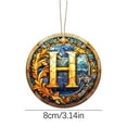 thumbnail image 3 of Personalized Christmas Tree Ornament Custom Initial - Letter Name Monogram Hanging Decoration, Gift Souvenir, 3 of 4