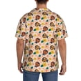thumbnail image 3 of Fotbe ladybug and flower Print Short Sleeve Button Down Shirts for Men Casual Summer Beach Wrinkle Free Shirt-Large, 3 of 5