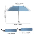 thumbnail image 2 of Unique Bargains Portable Manual Open Close Windproof Travel Umbrella Sky Blue, 2 of 6