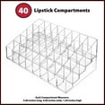 thumbnail image 6 of Casafield Lipstick & Makeup Organizer, 40 Slot Cosmetic Display Case, Clear, 6 of 8