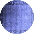 thumbnail image 1 of Ahgly Company Indoor Round Oriental Blue Industrial Area Rugs, 4' Round, 1 of 4
