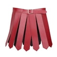 thumbnail image 2 of Roman Skirt Nightclub Skirt Length 38cm Pu Leather Roman ostu red, 2 of 9
