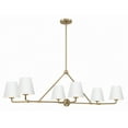 thumbnail image 5 of XAV-B9306-VG-WH Crystorama Lighting Xavier - 6 Light Chandelier In Modern Style-14.75 Inches Tall and 46 Inches Wide-Vibrant Gold/White Finish, 5 of 8
