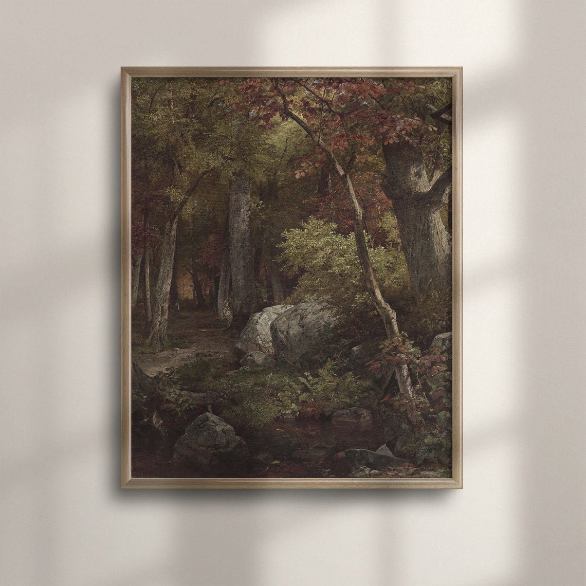 Rustic Autumn Forest Landscape Vintage Fall Wall Art Seasonal Living Room And Home Decor