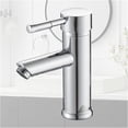 Chrome Bathroom Faucet Stainless Steel Hot Cold Water Sink Mixer Tap ...