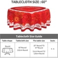 thumbnail image 5 of Valentines Day Tablecloth Round 60 inch Wrinkle Free Red Romantic Love Heart Tablecloth Suitable for Kitchen Decorantion/Indoor and Outdoor Dining Table/Party/Picnic, 5 of 6