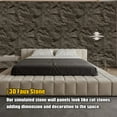thumbnail image 6 of 6-Pack 3D Faux Stone Wall Panels, 47.24" x 23.62" PU Cement-Texture Wainscoting Panels for Interior Walls, Waterproof & Lightweight, Covers 46.5 SF, for TV Wall Office Living Room, 6 of 8