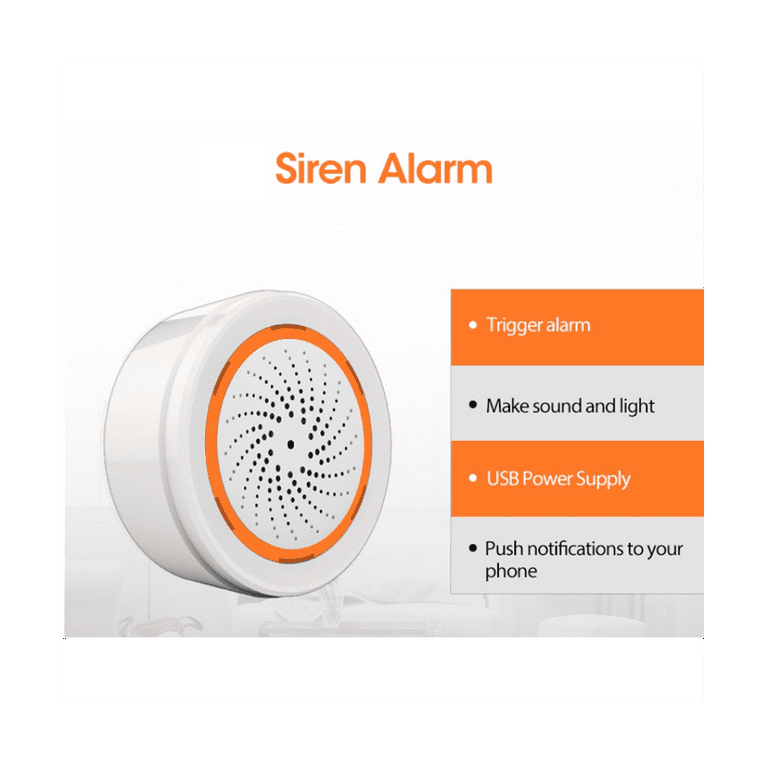 Tuya Siren Smart Zigbee 2 in 1: Sound and Light Security Alarm