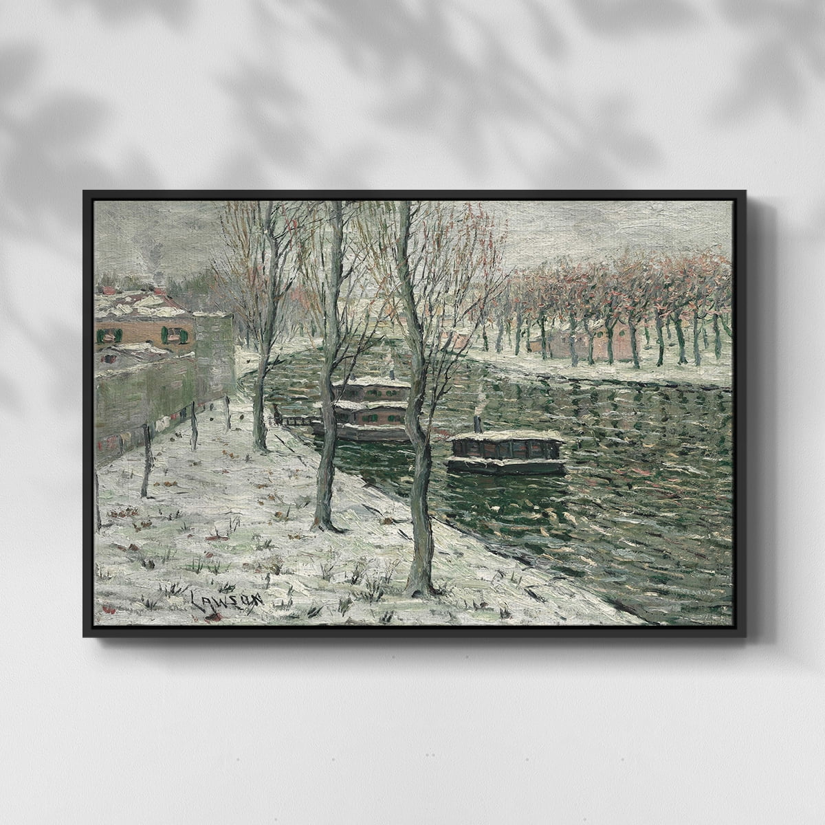 Vintage Landscape-CLXVI By Wexford Home Framed in Black Wood Gallery Wrapped Canvas 27 in. x 41 in.