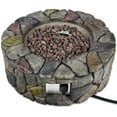 thumbnail image 7 of Topbuy Outdoor 40000 BTU Gas Fire Pit Table Electronic Propane Ignition Lava Rock Grey, 7 of 7