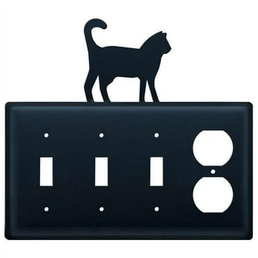 Village Wrought Iron ESSSO-6 Triple Switch & Single Outlet - Cat