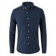 thumbnail image 1 of Blusa y camisa de manga larga con cuello alto para hombre, informal, con botones, de poliéster, de color liso y manga larga., 1 of 3