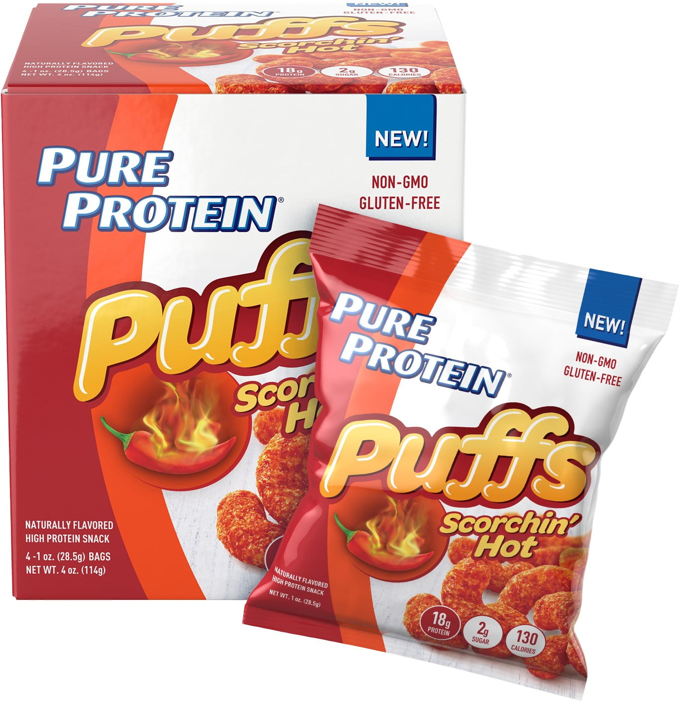 Pure Protein Puffs Scorchin’ Hot Puffs 6 ct