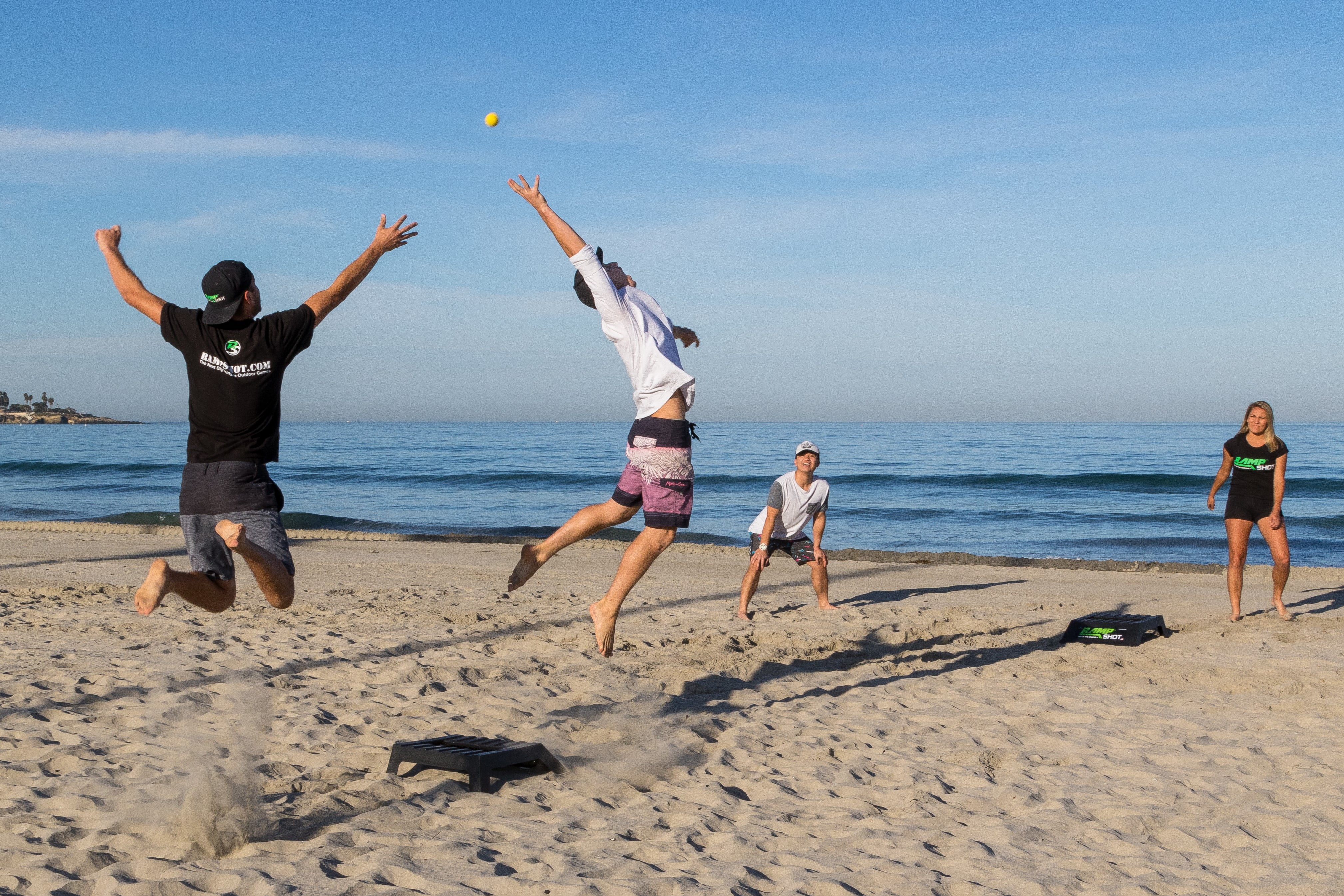 Tailgate RampShot Game Set- Cornhole on Steroids Beach Great for Families and Instructions Yard 4 Balls 2 Nets Includes 2 Ramps 2 Stickers Camping