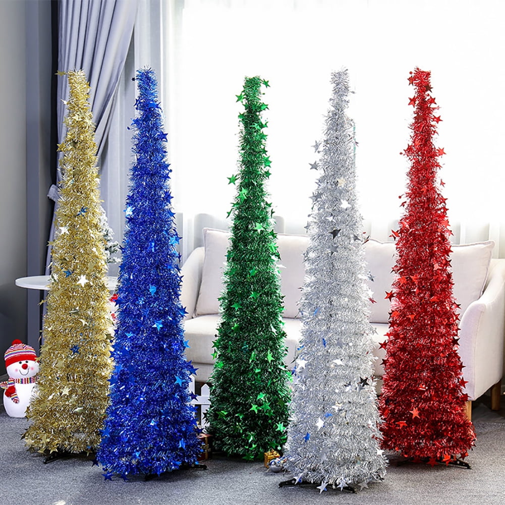 Tinsel Hanging Christmas Party Xmas Tree Ornaments Decorations 2m 6.5Ft 6 Colors 