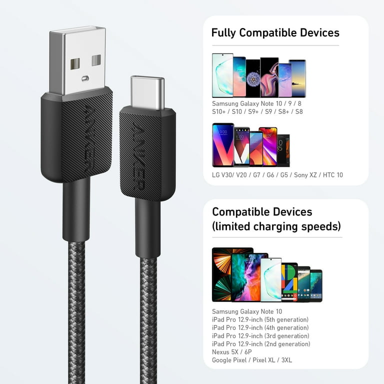 Anker 322 USB-A to USB-C Cable - 6ft, Nylon- BTS 2024 