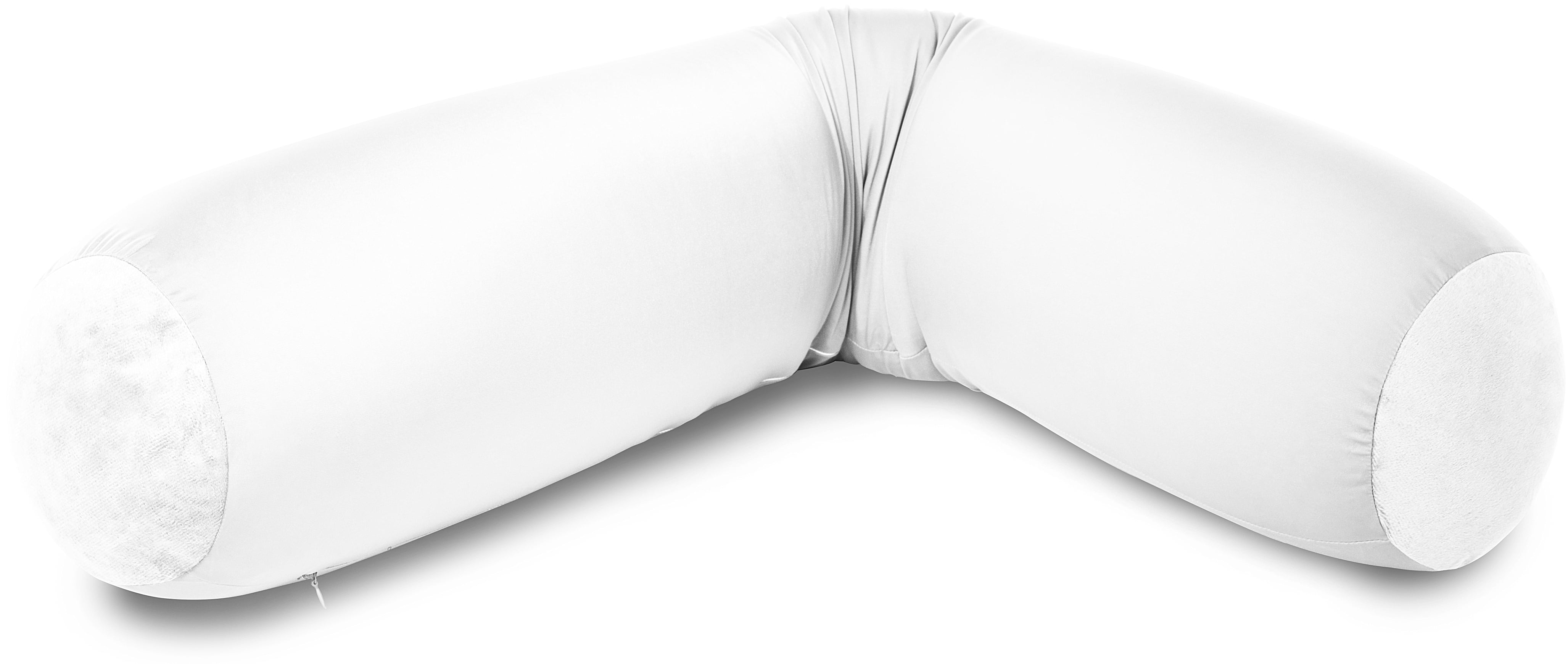 Cover For Microbead Body Pillow - Spandex (15%) / Nylon (85%) Blend - Hypoallergenic - Pillow Cover, White