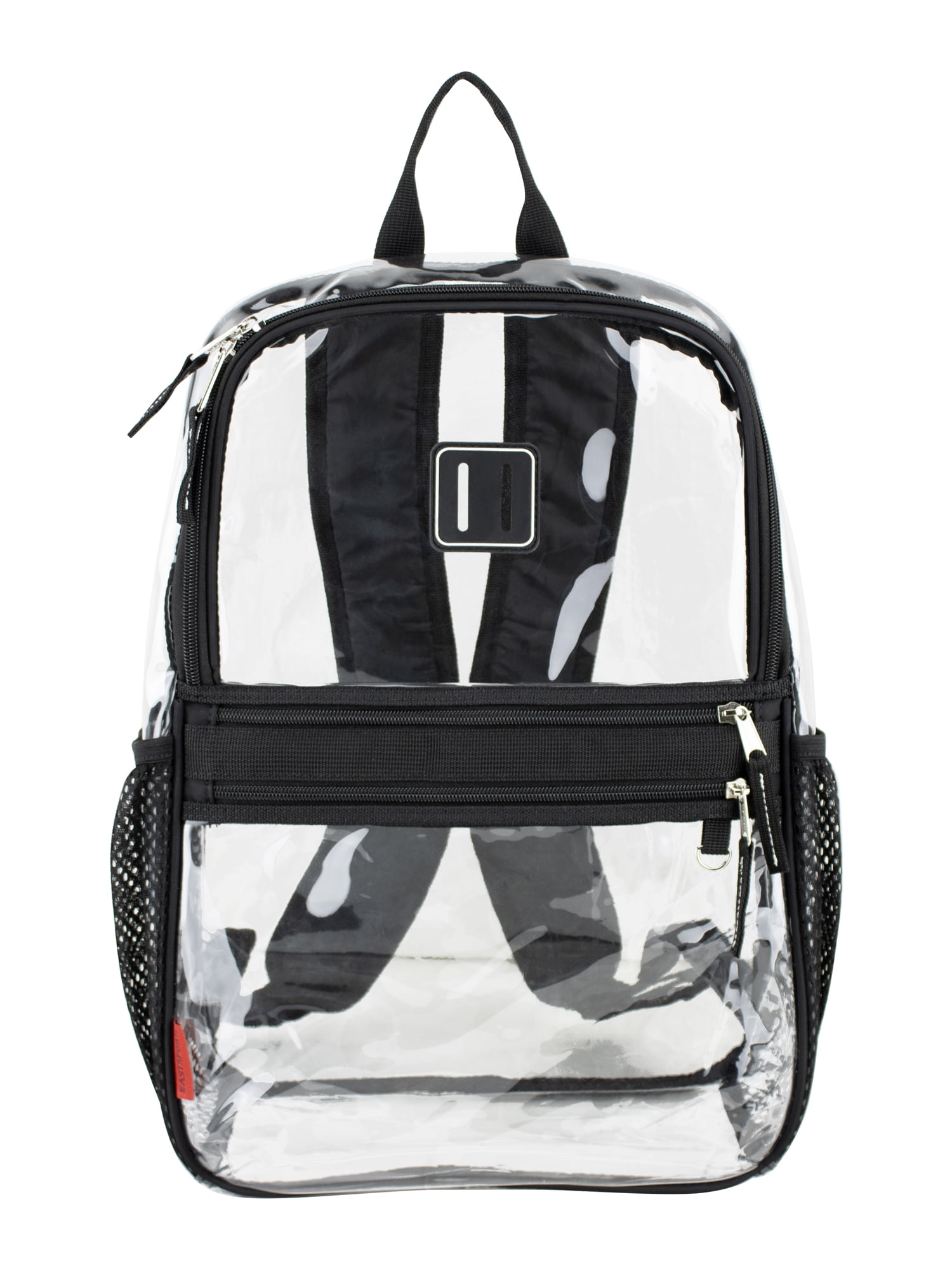 Eastsport Clara Clear Backpack Bundle w/ Zipper Pouch, Black