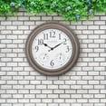thumbnail image 6 of La Crosse 26.2" Outdoor Gray Oak Analog Quartz Wall Clock with Temp & Humidity, 433-3267TH, 6 of 7