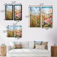 thumbnail image 4 of Designart "Mountain Spring Celebration of Wildflowers I" Wildflowers Framed Wall Art Set Of 2 - Traditional Green Frame Gallery Set For Office Decor, 4 of 6